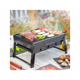 Turistinis grilis nešiojamas anglies sulankstomas BBQ kempingo sodo lagaminas