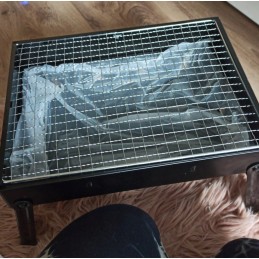 Turistinis grilis nešiojamas anglies sulankstomas BBQ kempingo sodo lagaminas