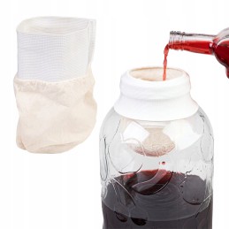 Maišelis misos tinktūrų filtravimui, 1,2 l, su gumine juostele, 1200 ml