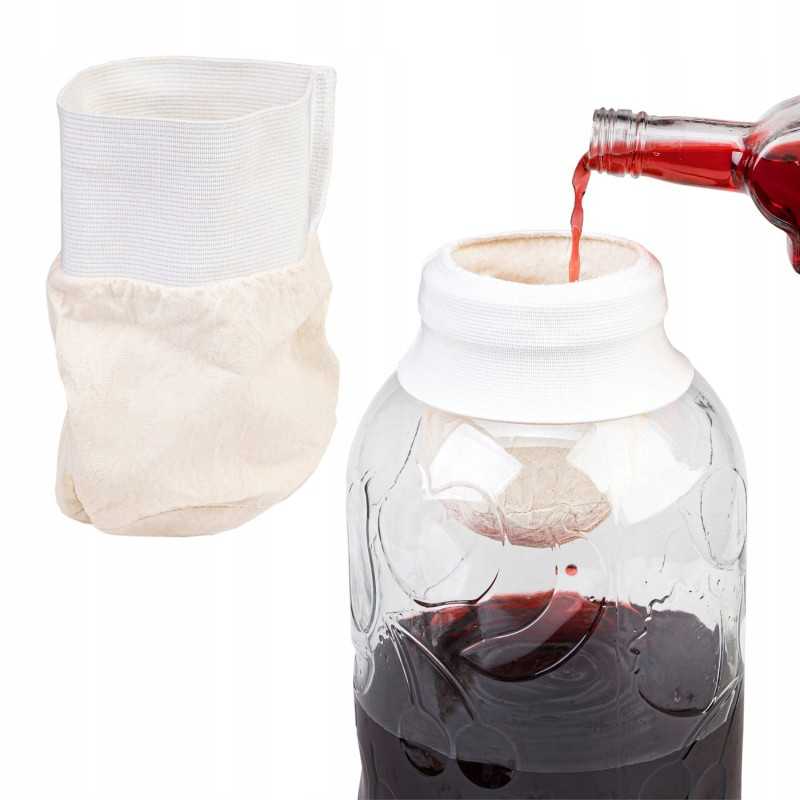 Maišelis misos tinktūrų filtravimui, 1,2 l, su gumine juostele, 1200 ml