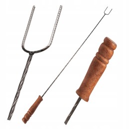 šašlykinės laužo lazdelės, šakutės, 150cm, 10vnt