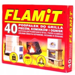 Židinio grilio žiebtuvėlis, baltas, flamitinis, 40, 10 vnt