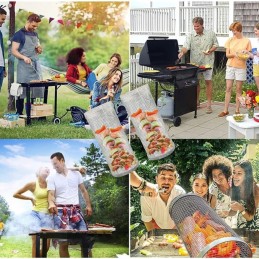 Susuktas krepšelis daržovių, žuvies, mėsos, bulvyčių kepimui ant grotelių, vyniotinis ant grotelių, 20 x 9 cm