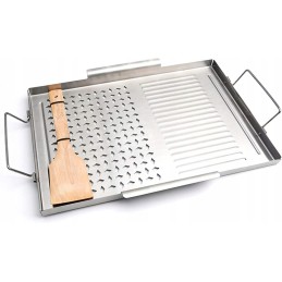 Daugkartinio naudojimo nerūdijančio plieno grilio padėklo mentelė 43 5 x 29 5 cm