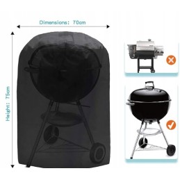 Sodo kepsninės dangtis vandeniui atsparus stiprus oxford 420d grilis 75x70 cm