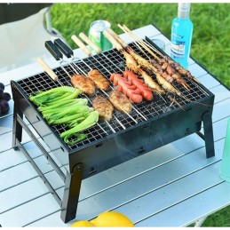 Sulankstomas turistinis grilis su anglimis, nešiojamas, sodo lagaminas