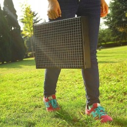 Sulankstomas turistinis grilis su anglimis, nešiojamas, sodo lagaminas
