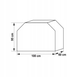 Dujinių ir anglinių kepsninių dangtis lund 100x60x95 oxford audinio