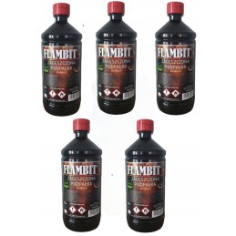 5 x flambit sutirštintas skystas kūrenimas 1l šašlykui, laužui, židiniui
