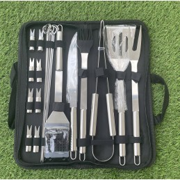 Plieninis kepsninės komplektas, priedai, kepsninės reikmenys, 22 vnt., xxl