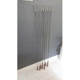 10 pagaliukų rinkinys su nerūdijančia šakute 140 cm + žiebtuvėlis