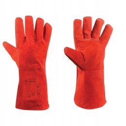 Raudonos ugniai atsparios pirštinės
