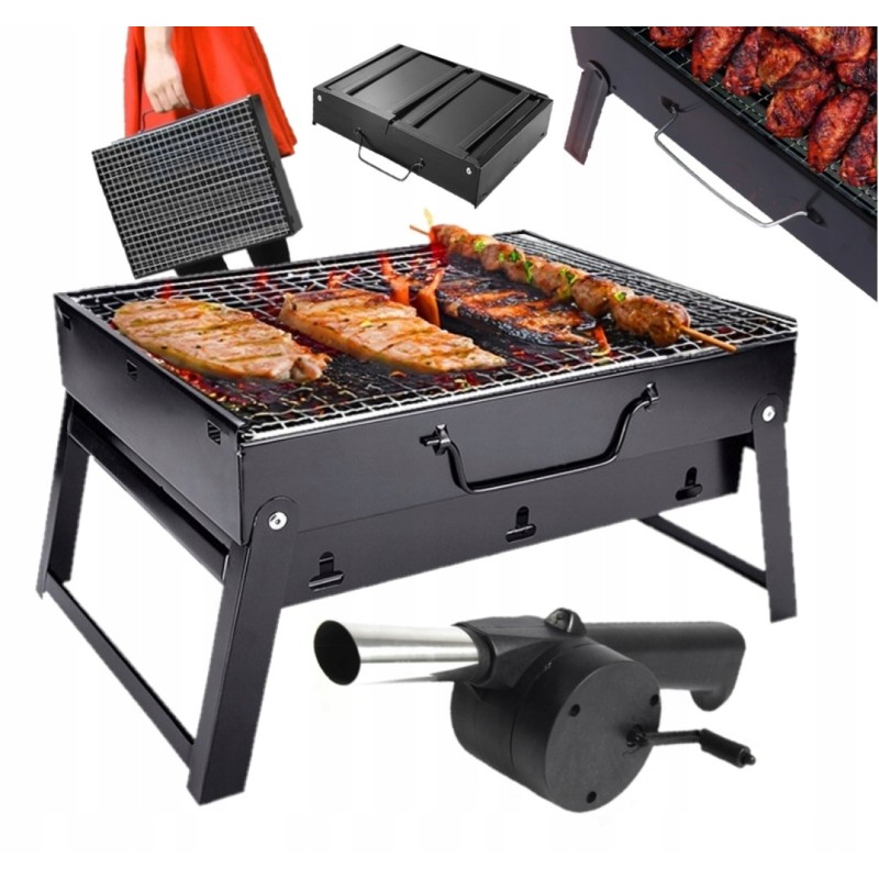 ⭐ ️Grill sulankstomas turistinis nešiojamas lagaminas sodo anglis BBQ ⭐️ + nemokama