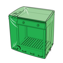 Sodo kepsninės dangtis 80x60x80