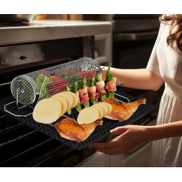 Daugkartinio naudojimo silikoninių kilimėlių ir orkaitės lentynų rinkinys