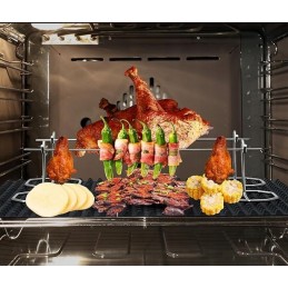 Daugkartinio naudojimo silikoninių kilimėlių ir orkaitės lentynų rinkinys