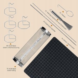 Daugkartinio naudojimo silikoninių kilimėlių ir orkaitės lentynų rinkinys