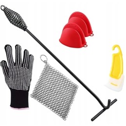 Dangčio keltuvas, kabliukas, pirštinė, valymo grandinėlė, grandiklis, 5 vnt