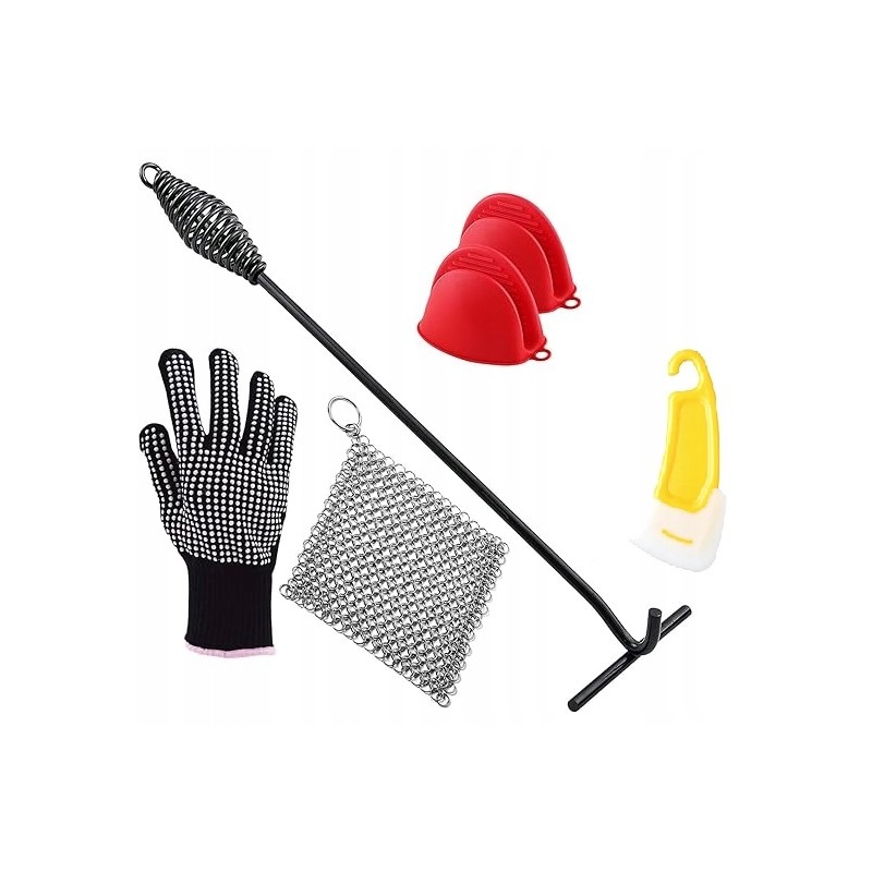 Dangčio keltuvas, kabliukas, pirštinė, valymo grandinėlė, grandiklis, 5 vnt