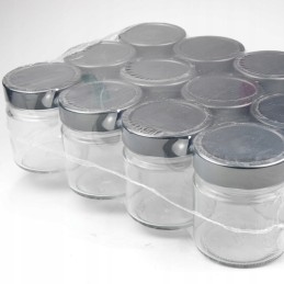 Pakuotėje 266 ml stiklainiai su tam skirtu dangteliu, 12 vnt.