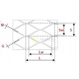 Apatinis tinklas, aliuminis, trauktas, 1 metras