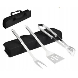 Grilio priedai, trys viename kepsninės indai