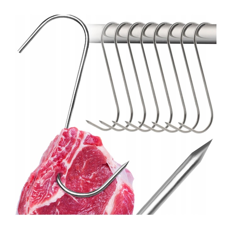 Kabliukas mėsai rūkyti rūkykloje, 15 vnt