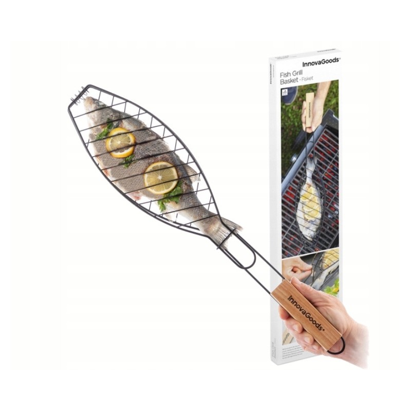 Grilio grotelės, žuvies laikiklis