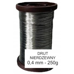 Siūlome rėmo vielą 0,4 mm - 250 g, nerūdijančio plieno - ant ritės suvyniotą vielą - labai gerai!