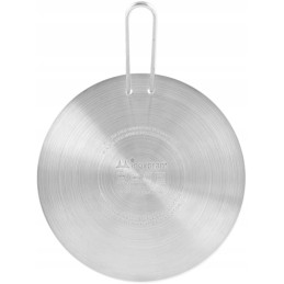 Apvali nerūdijančio plieno grilio plokštė