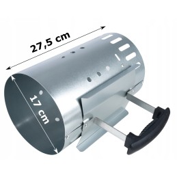Kaminas anglies briketų grotelių uždegimui, ø 17 cm