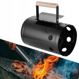 Ugnies užvedimas griliui, anglies briketinis kaminas