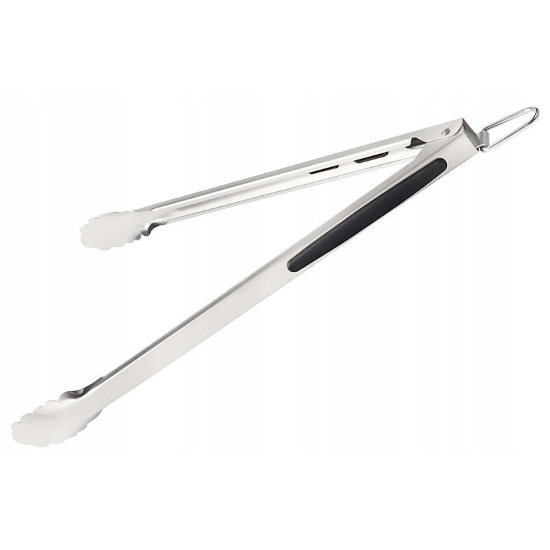 Metalinės grilio žnyplės 41cm plieninis keptuvė