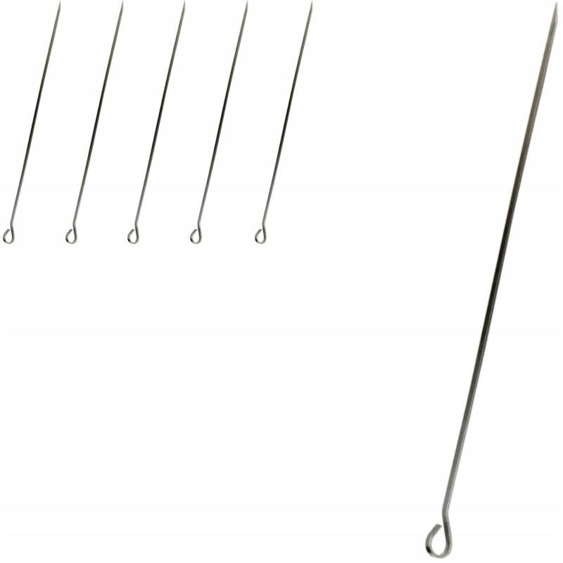 Plieniniai mentelės smeigtukai iešmams, 35 cm, rinkinyje 6 vnt