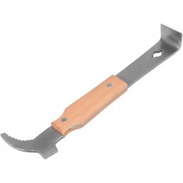 Nerūdijančio plieno bitininkystės kaltas su medine rankena