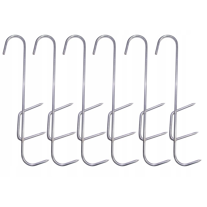 6 vnt - žuvies rūkymo kabliukai