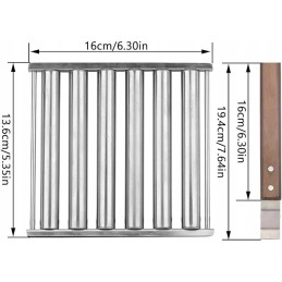 Nerūdijančio plieno dešros ritinėlis su medine rankena