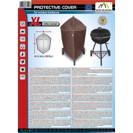 Apsauginis kepsninės dangtelis, XL dydžio apvalus