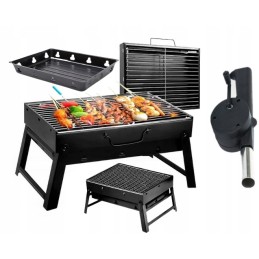 Turistinis grilis nešiojamas sulankstomas kempingo lagaminas stačiakampis laisva ranka pūstuvas