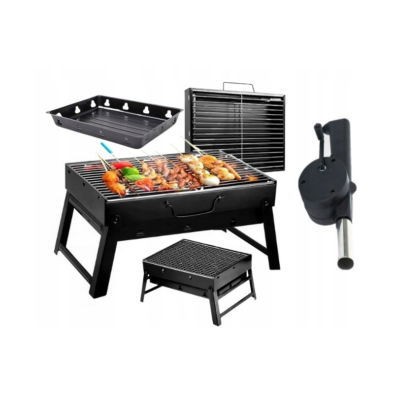 Turistinis grilis nešiojamas sulankstomas kempingo lagaminas stačiakampis laisva ranka pūstuvas