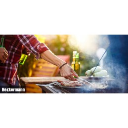 Plieninis kepsninės komplektas, priedai, dėklas, žnyplės, mentelė, šakutė