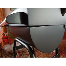 Plieninis kepsninės komplektas, priedai, dėklas, žnyplės, mentelė, šakutė