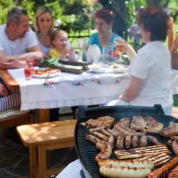 Sulankstomos anglies kepsninės, nešiojamasis pagrindinis grilis ir vakarėlio dėklas