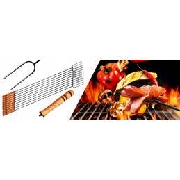 10x dešrelių lazdelės 100 cm laužo šakutės