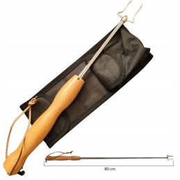 Dešrelių laužo lazda, židinio šakutė, sulankstoma 3 viename, atidarytuvas, 80 cm