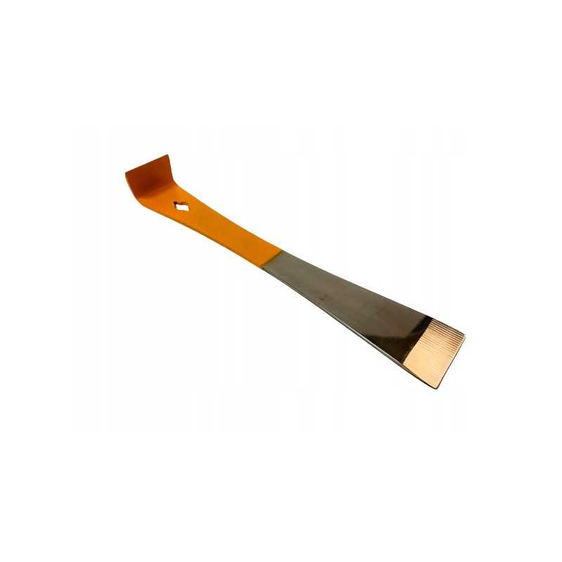 Nerūdijančio plieno kaltas su oranžiniu barstytuvu