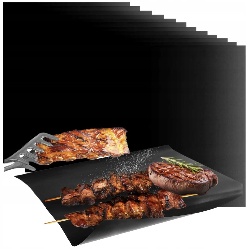 16 x tefloninio kilimėlio grotelių padėklas, skirtas kepti daugkartinio naudojimo kepsninėje