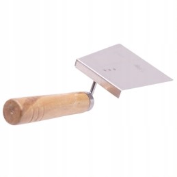 Buko žiedadulkių kastuvas, nerūdijantis plienas, medinė rankena