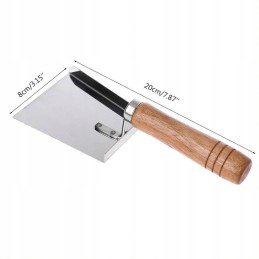 Buko žiedadulkių kastuvas, nerūdijantis plienas, medinė rankena