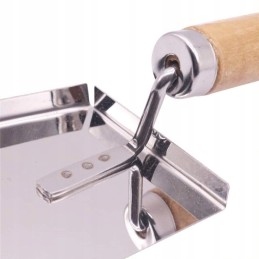 Buko žiedadulkių kastuvas, nerūdijantis plienas, medinė rankena